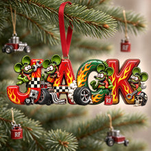 Load image into Gallery viewer, Fuel Their Passion - Vintage Speed Fans Name Art Ornament - Personalized Christmas Gift
