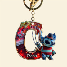 Load image into Gallery viewer, “Add a Touch of Spooky Fun!” - Cute Monster Letter Keychain - Custom Halloween Gift for Horror Lovers Keychains PopCulturePrints
