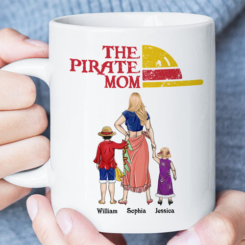 Custom Pirate Mom Coffee Mug - Personalized Gift for Mother's Day Coffee Mug PopCulturePrints