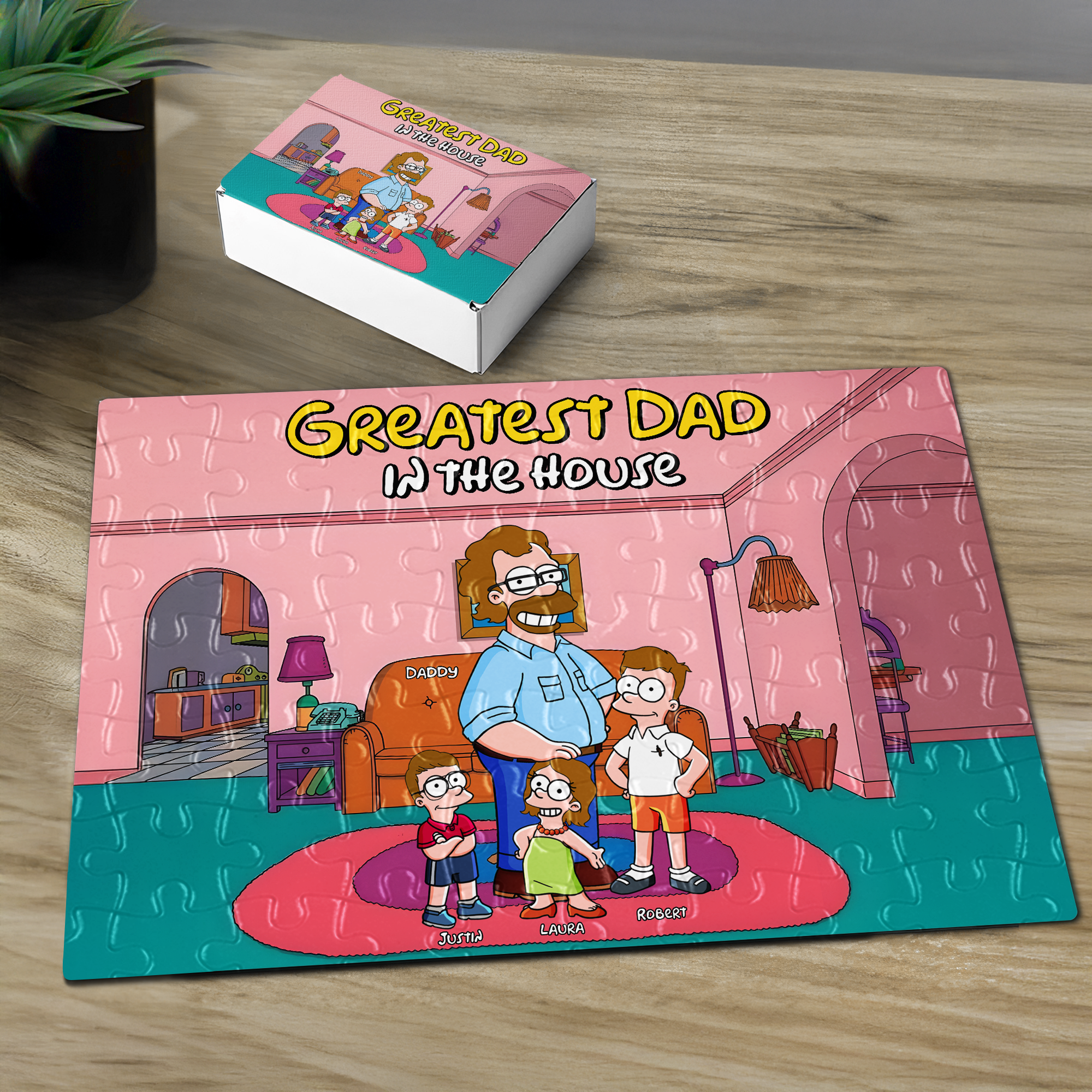 Greatest Dad Jigsaw Puzzle - Personalized Gift for Dad Jigsaw Puzzles PopCulturePrints