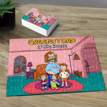 Load image into Gallery viewer, Greatest Dad Jigsaw Puzzle - Personalized Gift for Dad Jigsaw Puzzles PopCulturePrints
