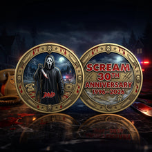 Load image into Gallery viewer, Celebrate 30 Years of Horror with a Personalized Touch - 30 Years Anniversary Metal Coin for Horror Fans Coin PopCulturePrints
