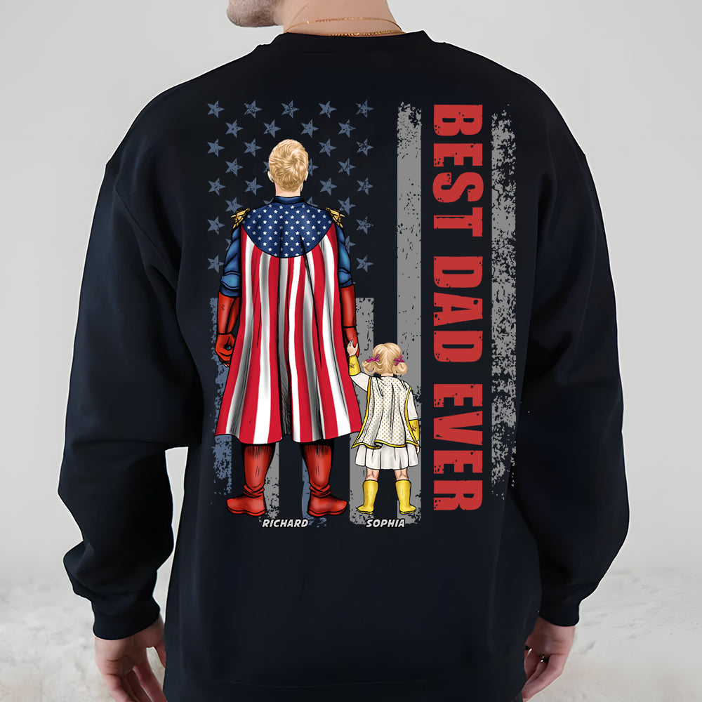 “Best Dad Ever” - Personalized Gift for Dads, Grandpas and Father Figures Shirts PopCulturePrints