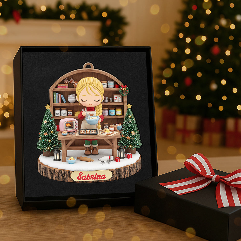 Baking Memories - Personalized Acrylic Ornament for Bakers Ornament PopCulturePrints