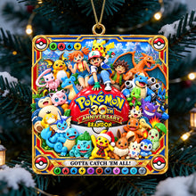 Load image into Gallery viewer, “Gotta Catch 'Em All!” Celebrate with the 30th Anniversary Colorful Creature Ornament - Personalized Christmas Gifts
