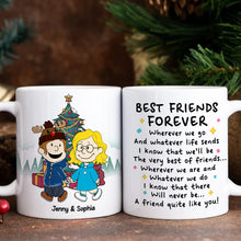 Load image into Gallery viewer, Personalized Best Friends Christmas Mug Coffee Mug PopCulturePrints
