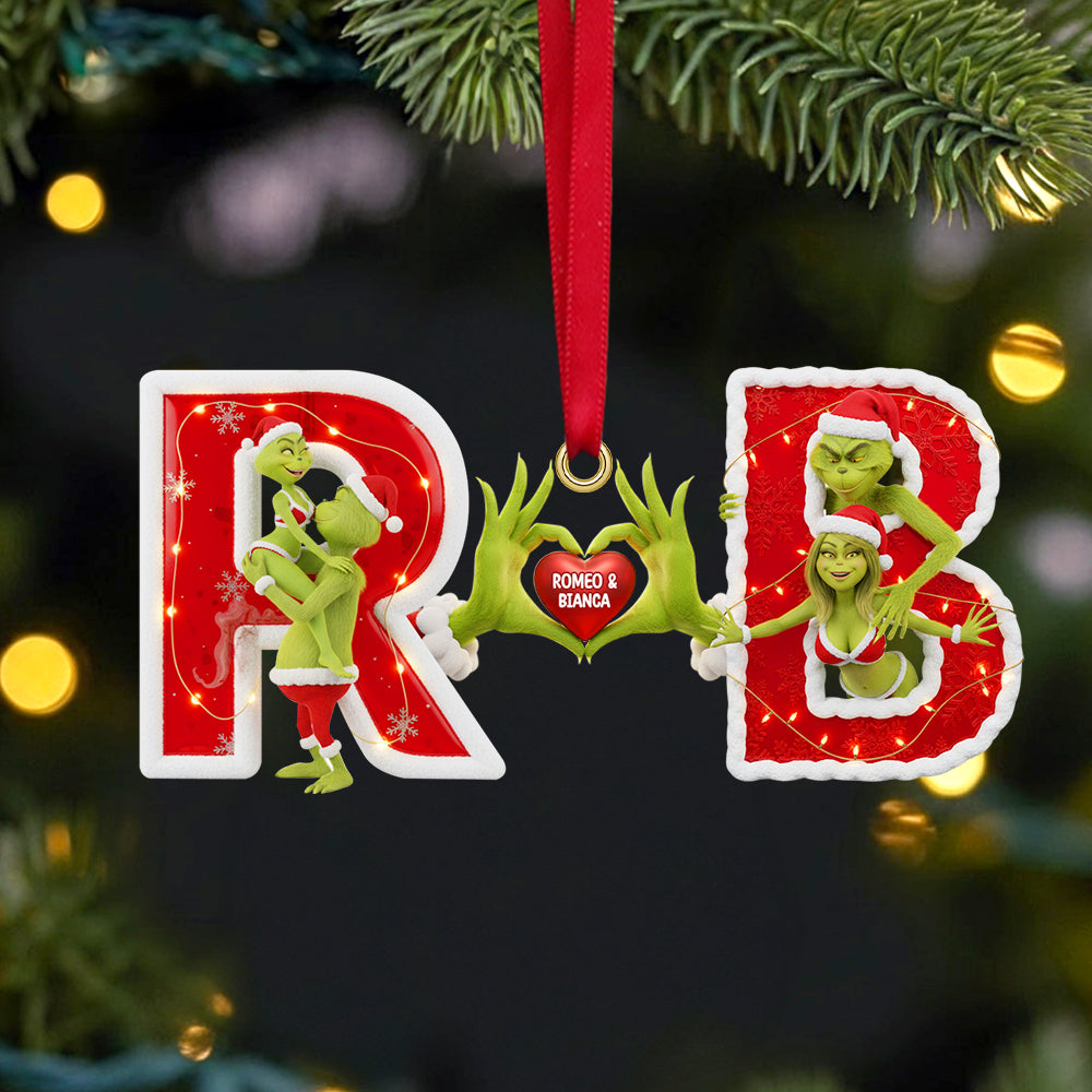 "Celebrate Love This Christmas!" - Custom Alphabet Letter Gifts - A Unique Ornament for Couples, Family & Friends Ornament PopCulturePrints