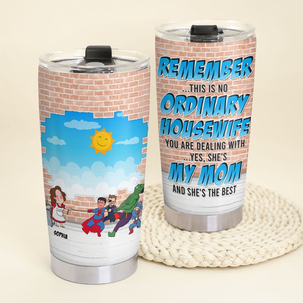 Super Mom Tumbler - Personalized Gift for Extraordinary Moms