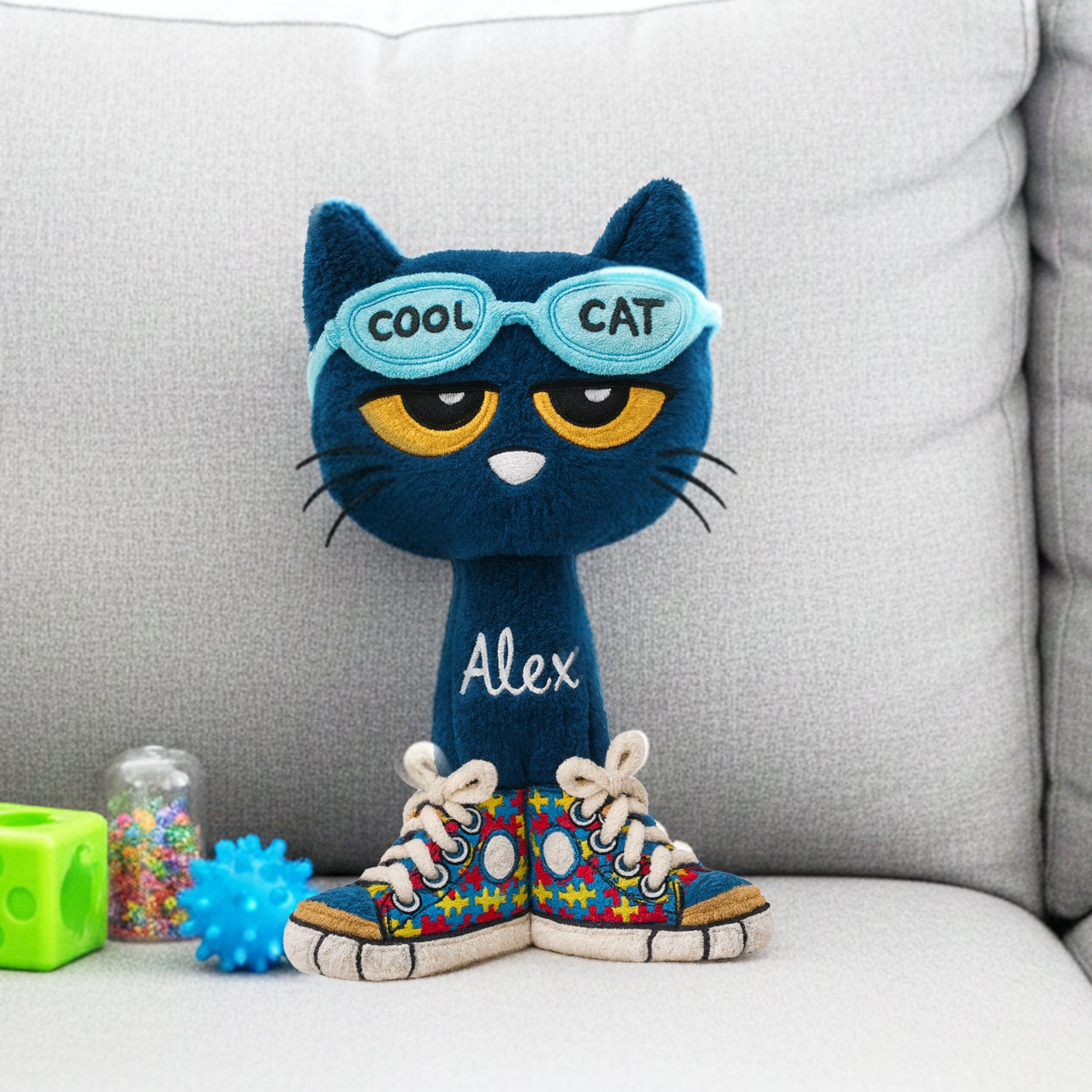 Be the Cool Cat: Autism Awareness Custom Shaped Pillow - Personalized Gift for Everyone Pillow PopCulturePrints