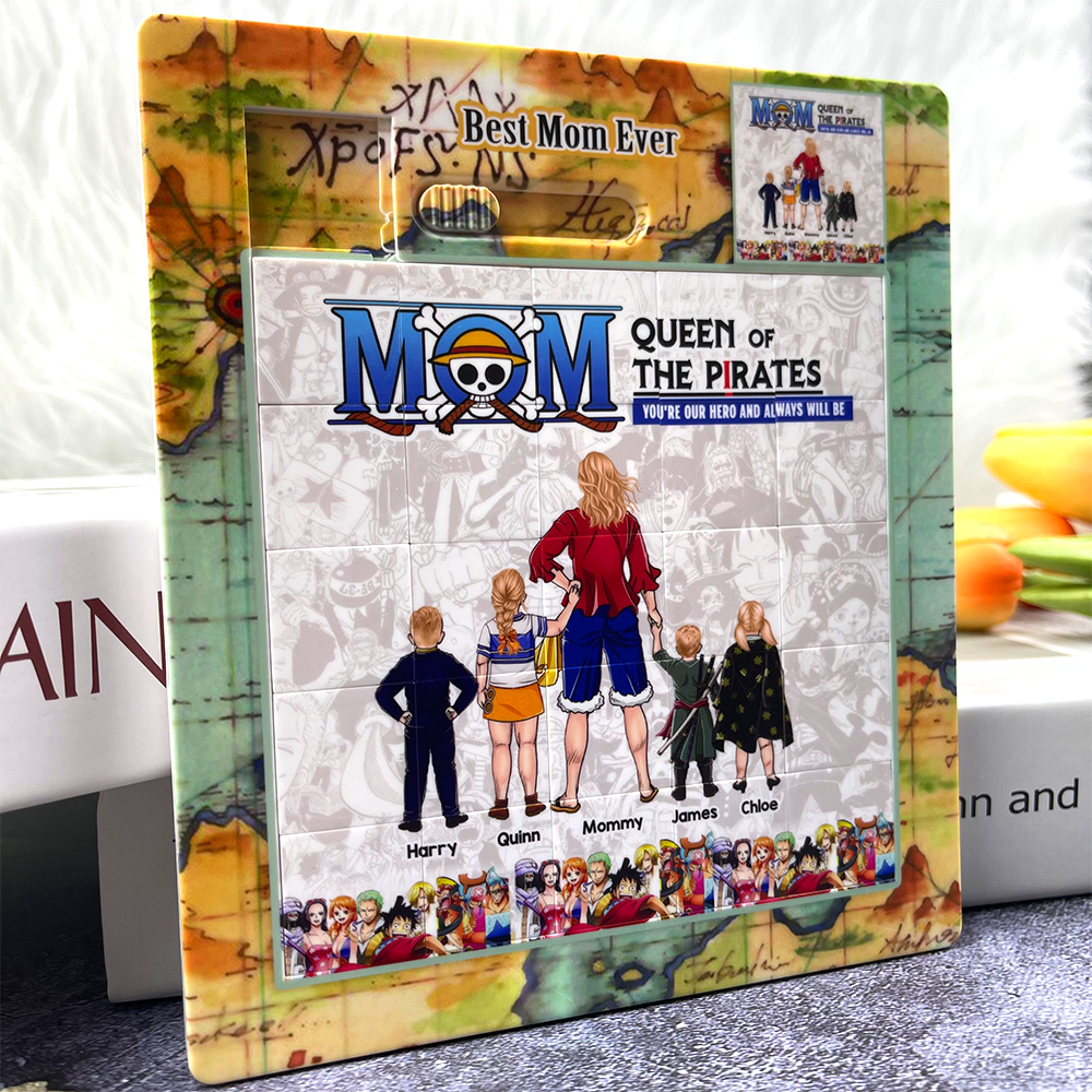 Best Mom Ever: Personalized Sliding Puzzle for the Queen of Pirates - Unique Gift for Mom, Grandma, and More Sliding Puzzle PopCulturePrints