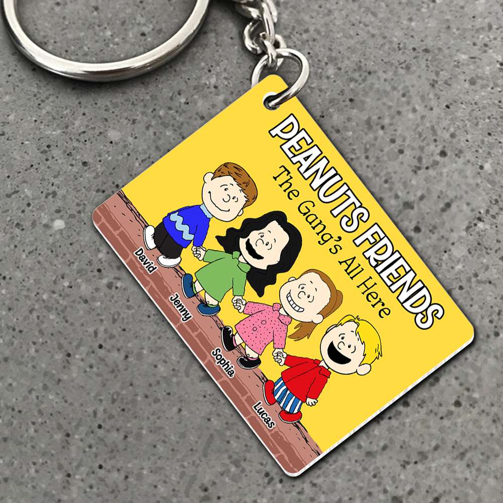 Peanuts Friends Personalized Keychain - The Gang's All Here