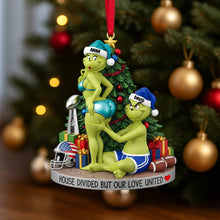Load image into Gallery viewer, &quot;House Divided But Our Love United&quot; - Personalized Funny Christmas Ornament for Football Lovers Ornament PopCulturePrints
