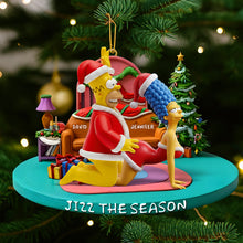 Load image into Gallery viewer, “Jizz the Season” – Mischievous Couple Fun Christmas Ornament - Personalized Gift for Couples Ornament PopCulturePrints
