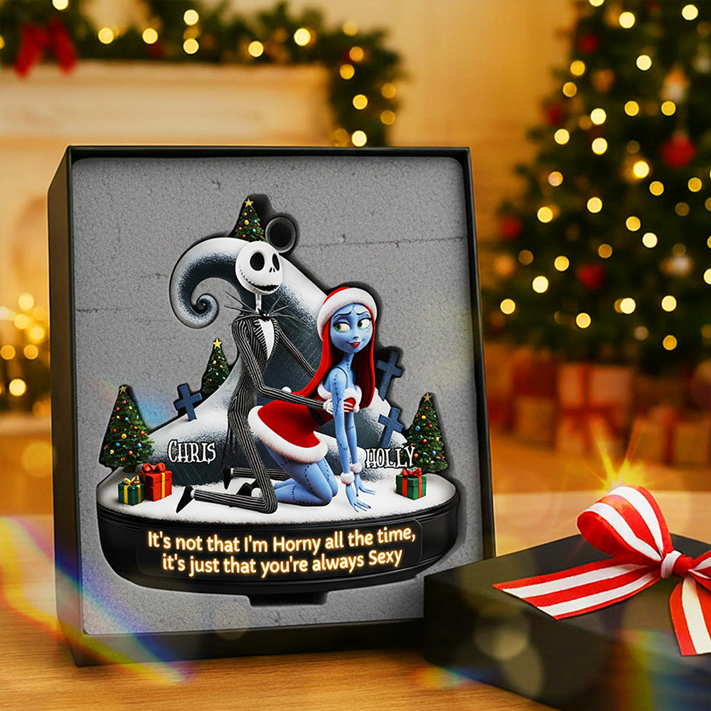 It's not that I'm Horny all the time - Personalized Christmas Ornament for Couples Ornament PopCulturePrints