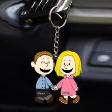 Load image into Gallery viewer, Custom Couple Keychain - Meaningful Personalized Valentine&#39;s Day Gifts Keychains PopCulturePrints
