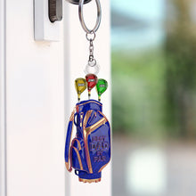 Load image into Gallery viewer, Golf Dad Keychain - A Heartfelt Personalized Gift for Dads Who Love Golf Keychains PopCulturePrints
