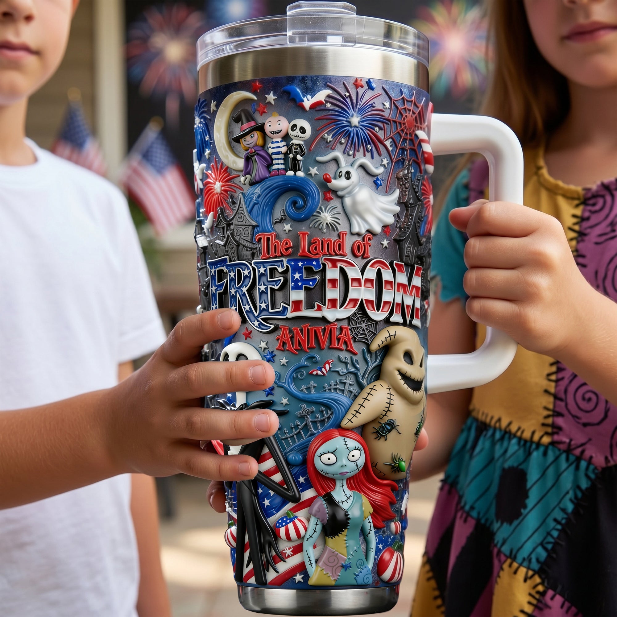 The Land Of Freedom Tumbler - A Personalized Gift for Every Patriot
