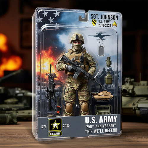 “Honor Their Service with a Personal Touch” - Military 250th Anniversary Figure Pack Acrylic Plaque - Personalized Gifts for Veterans Shaped Plaques PopCulturePrints