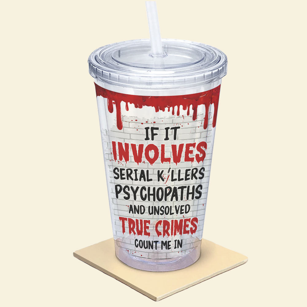 Personalized Serial Killer Horror Tumbler - Halloween Gift Tumbler Cup PopCulturePrints