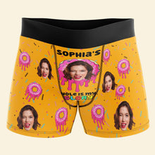 Load image into Gallery viewer, Personalized Donut Themed Men&#39;s Boxer Briefs - Custom Face Printing Underwear
