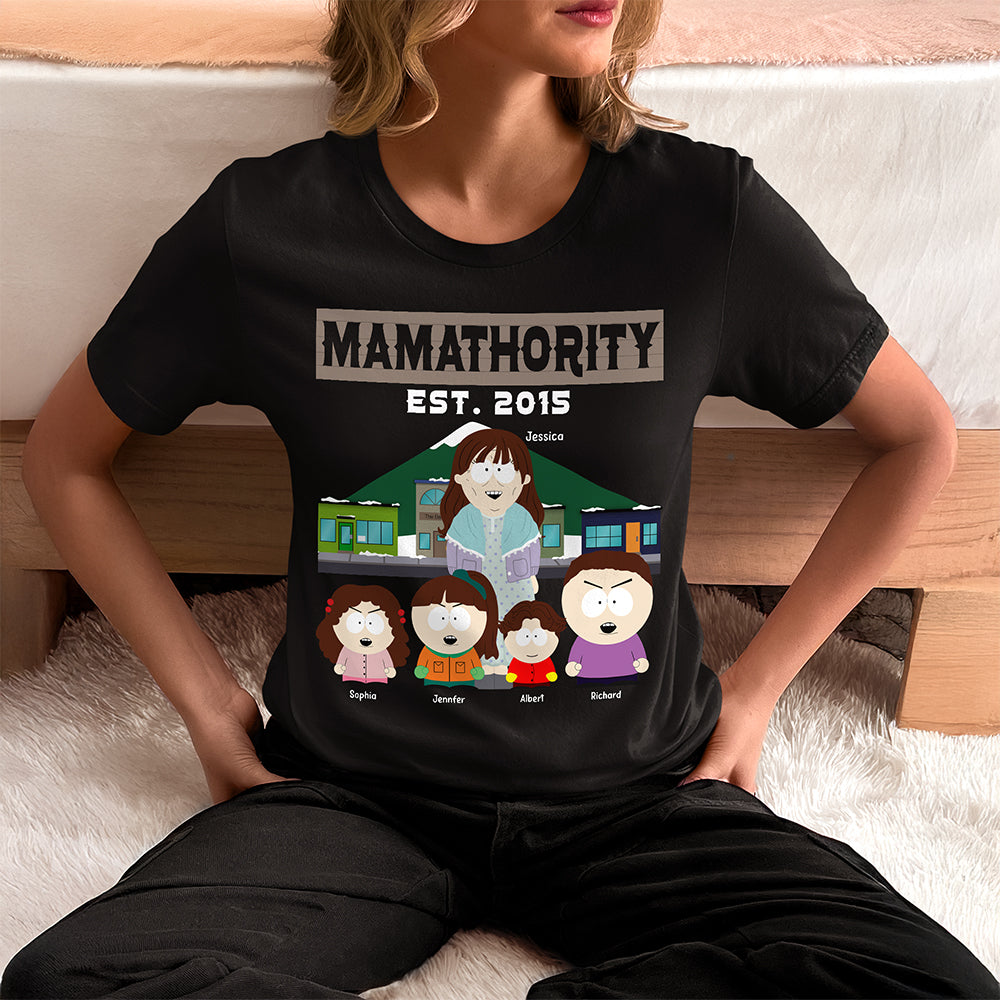 Respect My Mamahority - Personalized Mom Shirt Shirts PopCulturePrints