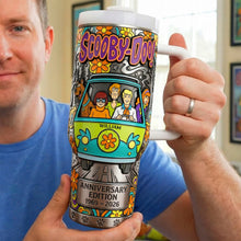 Load image into Gallery viewer, Scooby-Doo Anniversary Edition Funny Pup Tumbler - Personalized Gifts for Fans Tumbler Cup PopCulturePrints
