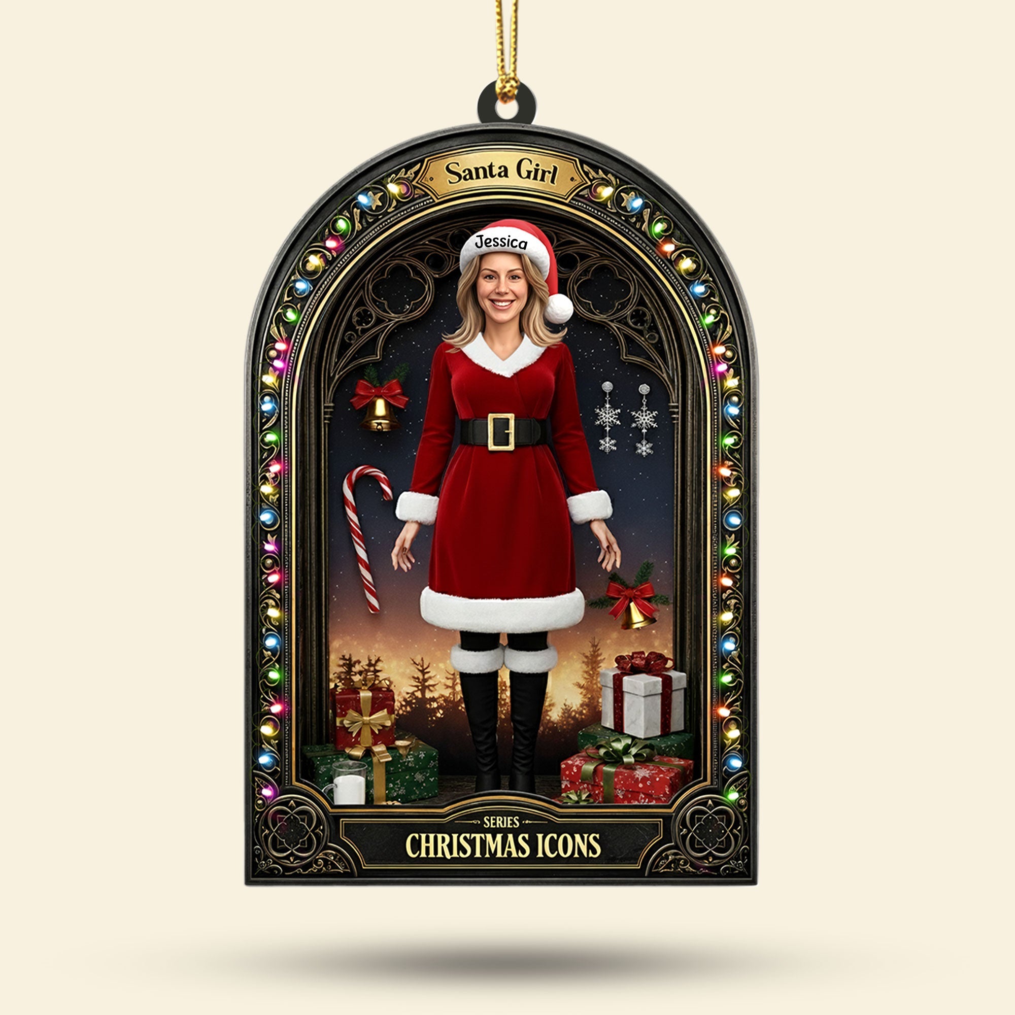 “Capture the Joy of Christmas!” - Personalized Christmas Character Ornament - Custom Photo Gift for Family, Friends, and Loved Ones Ornament PopCulturePrints