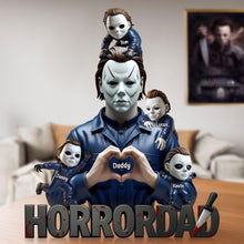 Load image into Gallery viewer, &quot;I Love You, Daddy!&quot; - Horror Dad Plaque - Personalized Gifts for Dad Shaped Plaques PopCulturePrints
