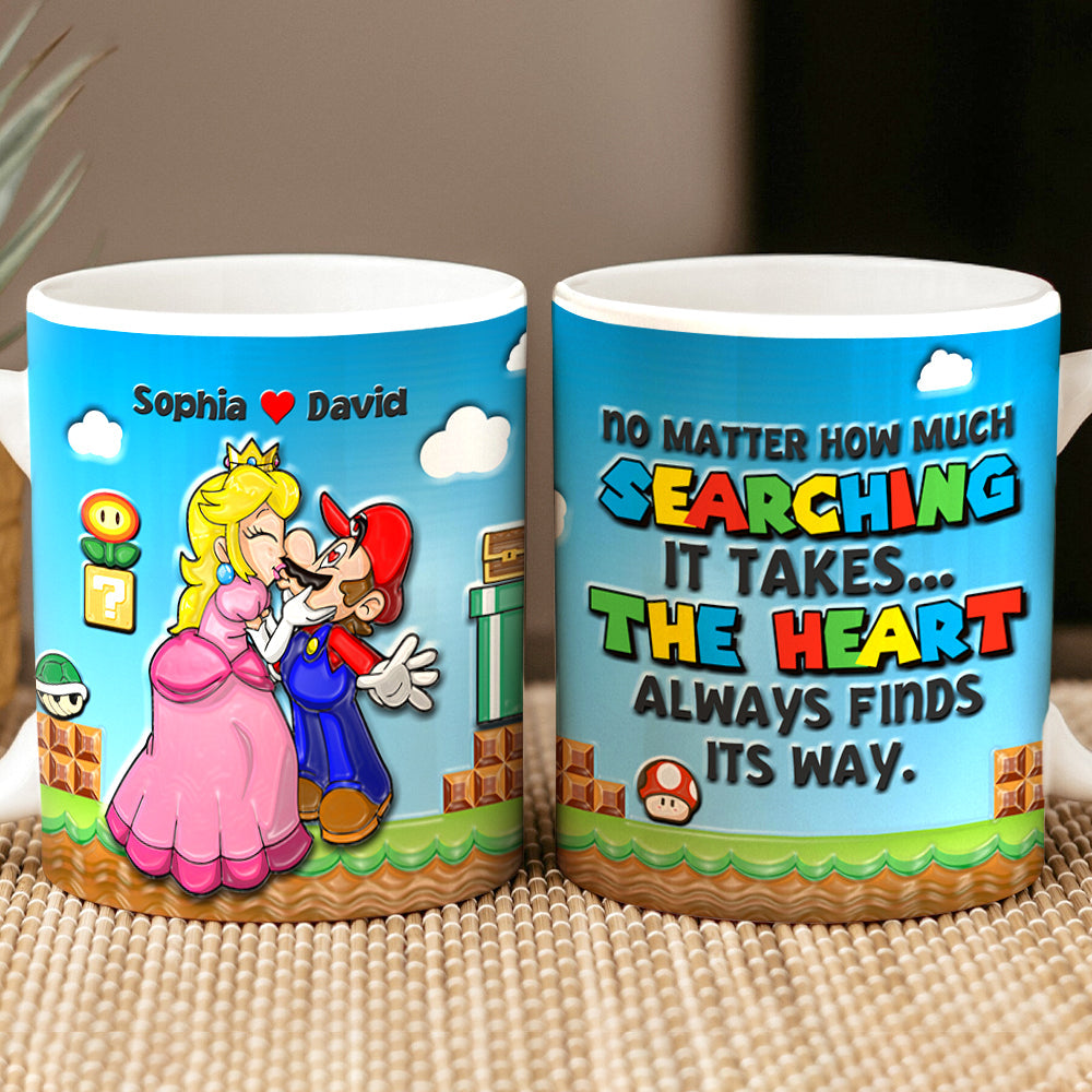 Personalized Couple Mug - The Heart Always Finds Its Way | Perfect Valentine's Day Gifts Coffee Mug PopCulturePrints