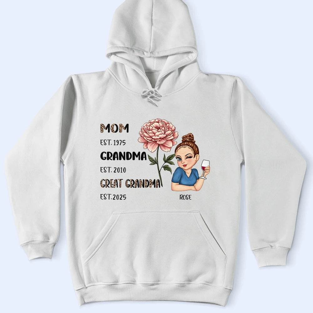 Legend Wife Mom Grandma Birth Month Flower - Personalized T Shirt T-shirt PopCulturePrints