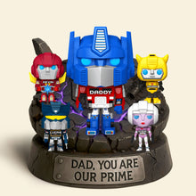 Load image into Gallery viewer, “Dad, You Are Our Prime” - Personalized Robot Dad Plaque - Unique Gift for Dad, Grandpa, and Father Figures Shaped Plaques PopCulturePrints
