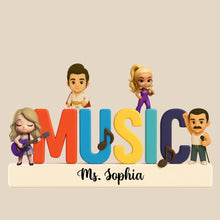 Load image into Gallery viewer, Celebrate Music: Personalized Music Teacher Plaque - Perfect Custom Gift for Music Educators Shaped Plaques PopCulturePrints
