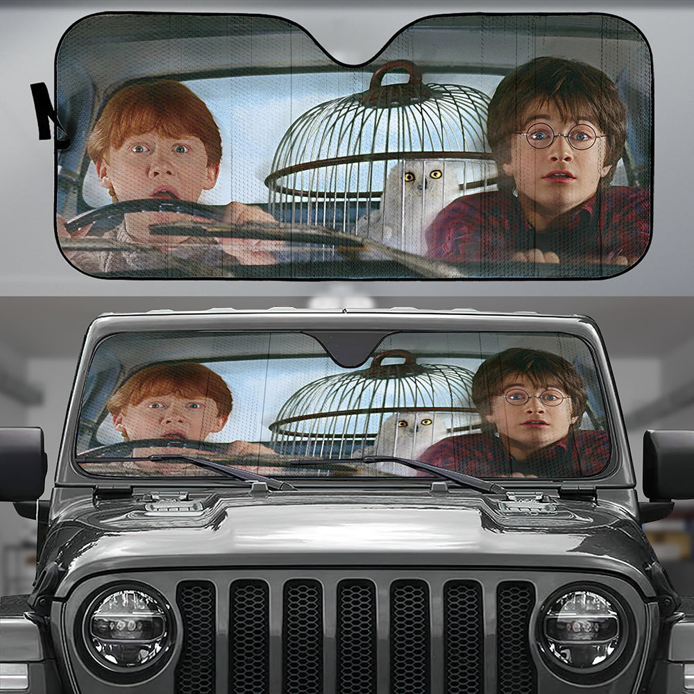 Magical Journey Car Sunshade - Harry and Ron Design