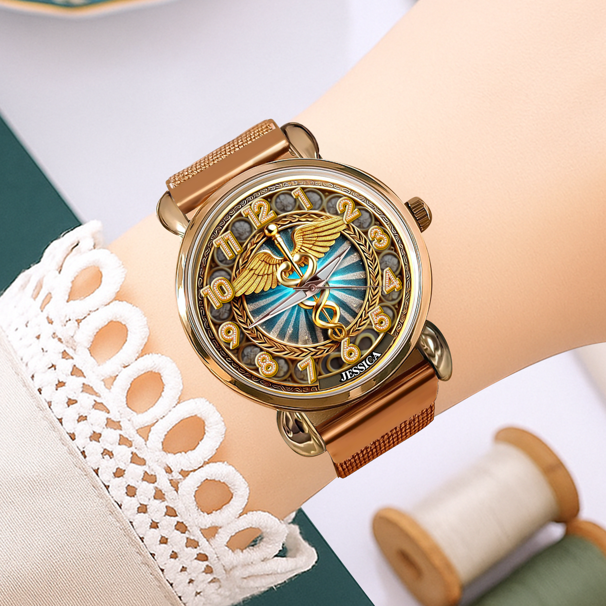 Embrace Your Calling: Nurse Quartz Watch - Personalized Gift for Nurses Quartz Watch PopCulturePrints