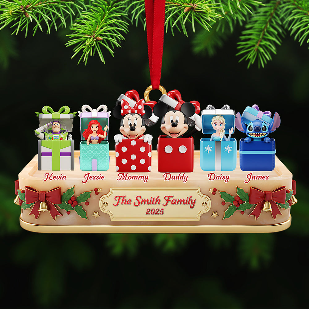 "Celebrate Family Bonds with Personalized Joy!" - Family Custom Shape Acrylic Christmas Ornament - A Unique Gift for Families, Friends, and Loved Ones Ornament PopCulturePrints