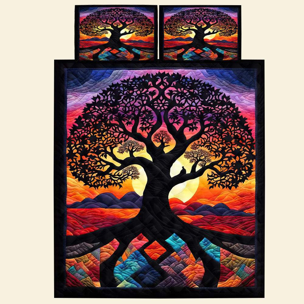 Tree Of Life Quilt Bed Set - Personalized Comfort for Every Occasion Blanket PopCulturePrints