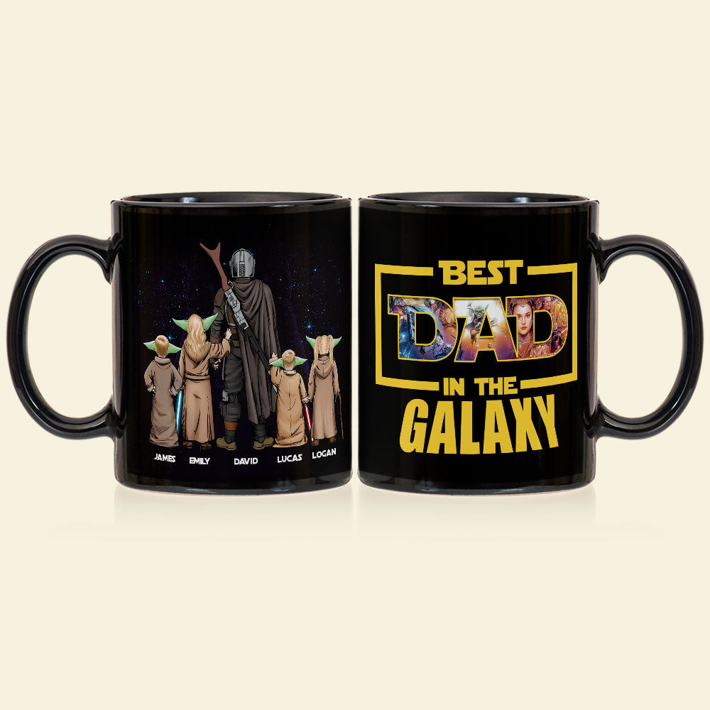 Personalized Best Dad in the Galaxy Mug Coffee Mug PopCulturePrints