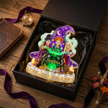 Load image into Gallery viewer, “Ignite Your Magical Spirit!” - Mystic Sisters Acrylic Light Box - Personalized Gift for Witch Lovers

