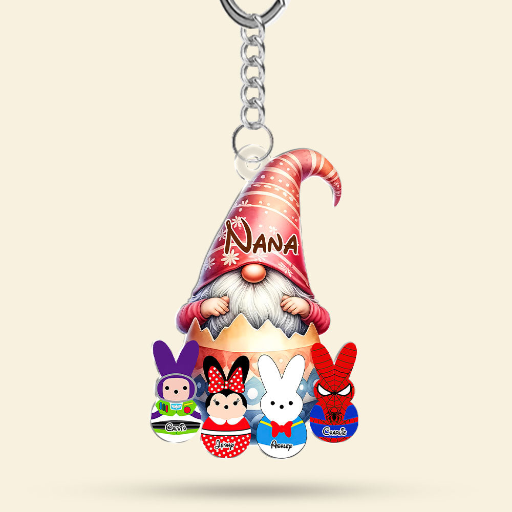 "Grandma, You’re the Best" - Personalized Keychain Gift for Grandma - Custom Easter Gift, Ideal for Grandparents Keychains PopCulturePrints