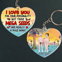 Load image into Gallery viewer, Personalized Funny Keychain for Him - Mega Seeds Design | Valentine&#39;s Day Gifts Keychains PopCulturePrints
