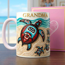 Load image into Gallery viewer, “Turtles Bring Love” - Personalized Turtle Grandma Coffee Mug - Unique Gift for Grandmas, Moms, and Loved Ones Coffee Mug PopCulturePrints
