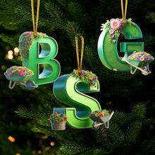 Load image into Gallery viewer, Custom Alphabet Letter Christmas Ornaments for Garden Enthusiasts Ornament PopCulturePrints
