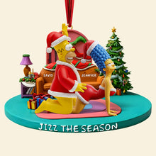 Load image into Gallery viewer, “Jizz the Season” – Mischievous Couple Fun Christmas Ornament - Personalized Gift for Couples Ornament PopCulturePrints
