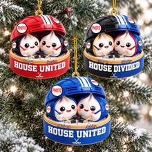 Load image into Gallery viewer, House Divided Dumpling Couple Ornament - Personalized Gifts For Sport Lover Christmas Ornament 05HUQN131026 Ornament PopCulturePrints
