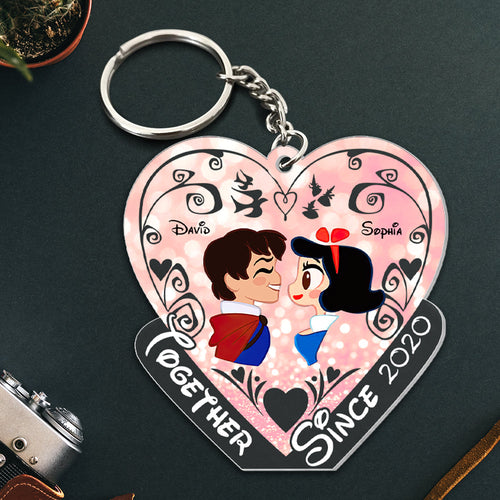 Custom Couple Keychain | Personalized Valentine's Day Gifts for Loved Ones Keychains PopCulturePrints
