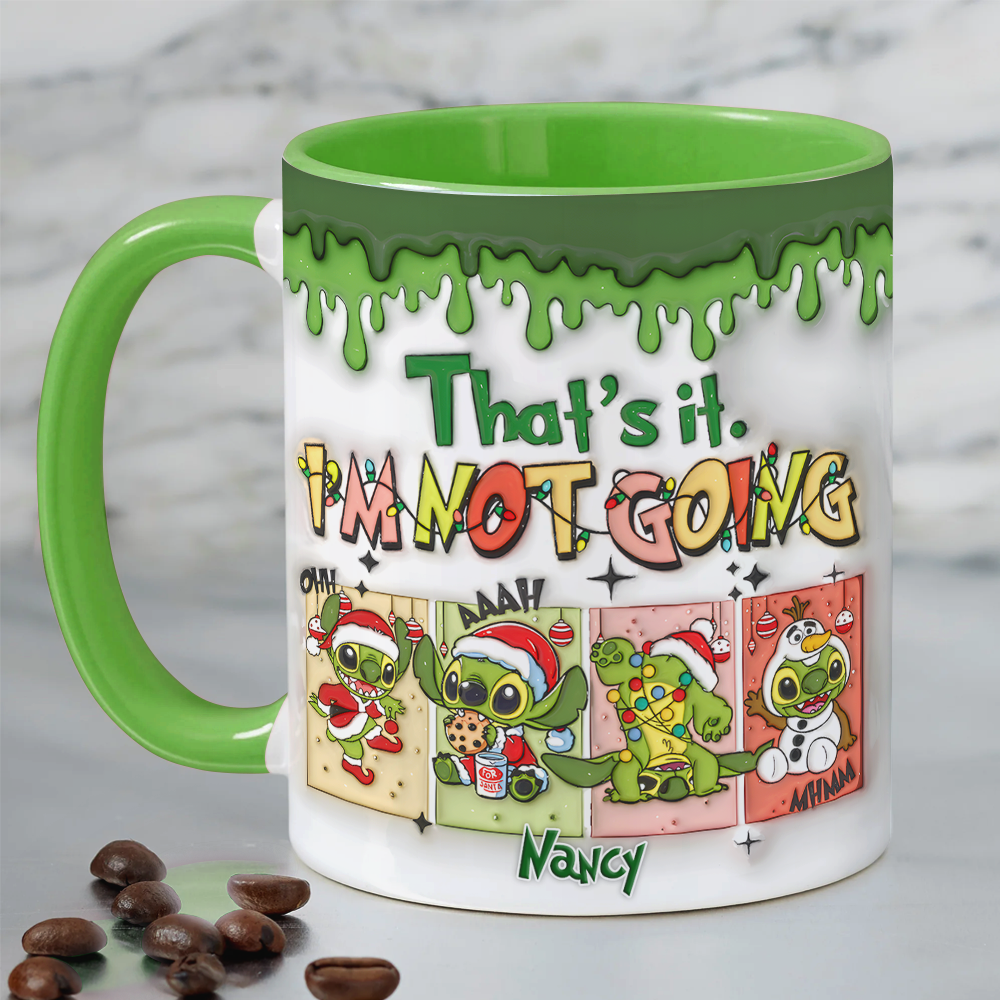 Personalized Alien Christmas Mug - Fun Holiday Gift