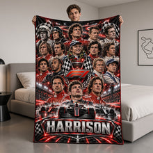 Load image into Gallery viewer, Speed Legends Blanket - A Personalized Gift for Speed Enthusiasts
