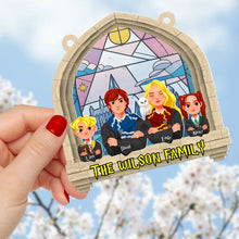 Load image into Gallery viewer, Personalized Wizard Family Suncatcher Ornament
