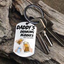 Load image into Gallery viewer, Custom &#39;Daddy&#39;s Drinking Buddies&#39; Keychain - Personalized Gift for Dad Keychains PopCulturePrints
