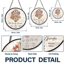 Load image into Gallery viewer, “Brighten Her Day with Grandma&#39;s Garden” - Personalized Stained Glass Window Hanging Suncatcher - Gift for Grandma, Mom, and Loved Ones Suncatcher Ornament PopCulturePrints
